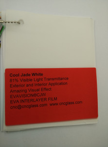 Cool Jade White Ethylene Vinyl Acetate Copolymer EVA interlayer film for laminated glass safety glazing (13)